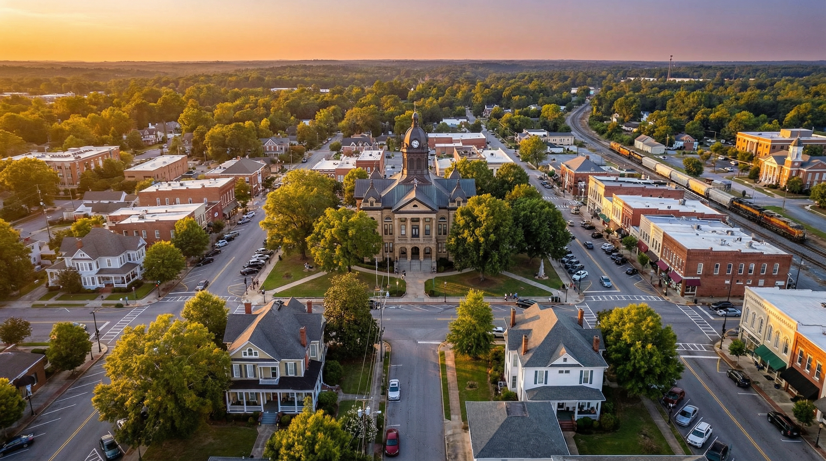 Beautiful Newnan neighborhood street